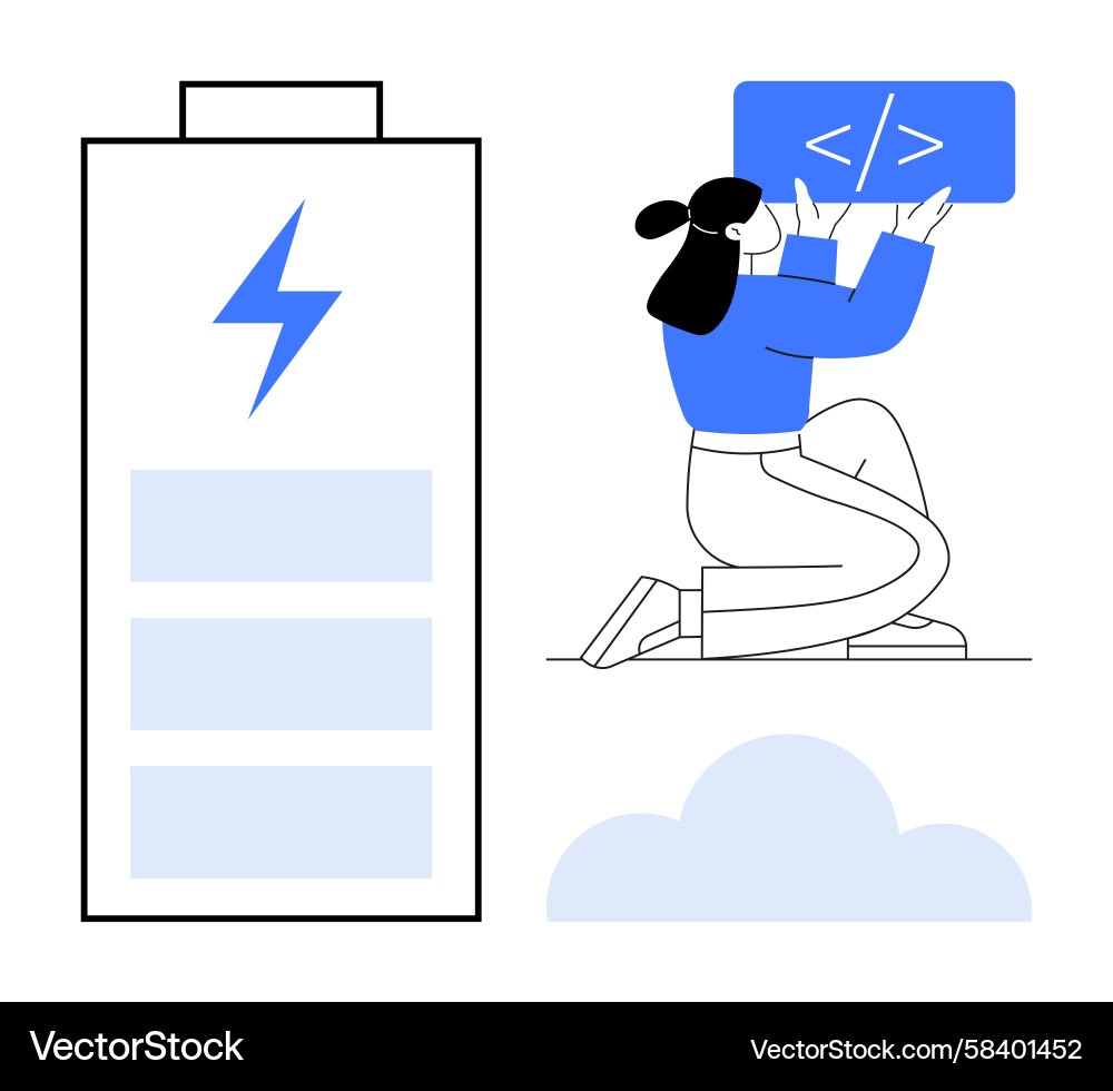 Coding Energy & Productivity Vector Image