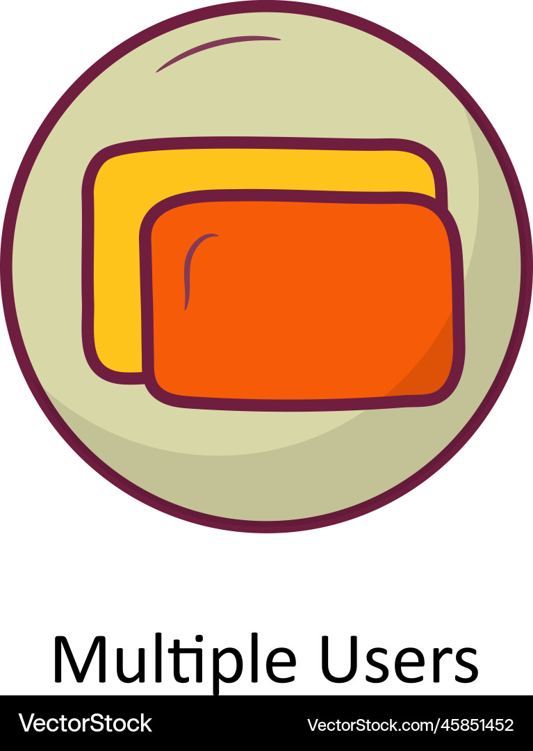 Mehrere Benutzer solid füllen Kontur Symbol Design illu Vektorbild