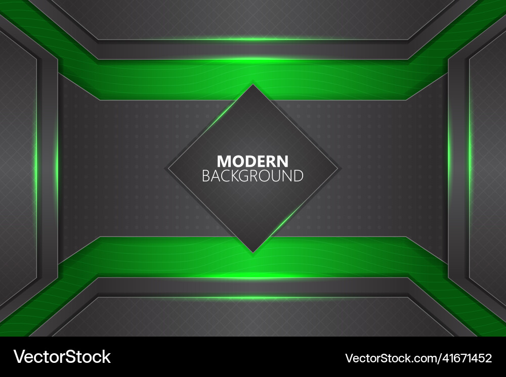 Modern background diagonal shape with green Modern background diagonal shape with green vector image