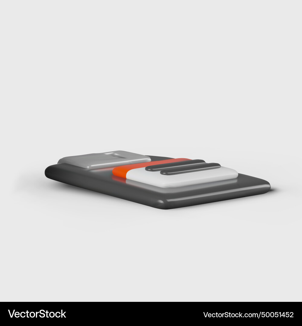 Realistic floppy disk in horizontal position Realistic floppy disk in horizontal position vector image