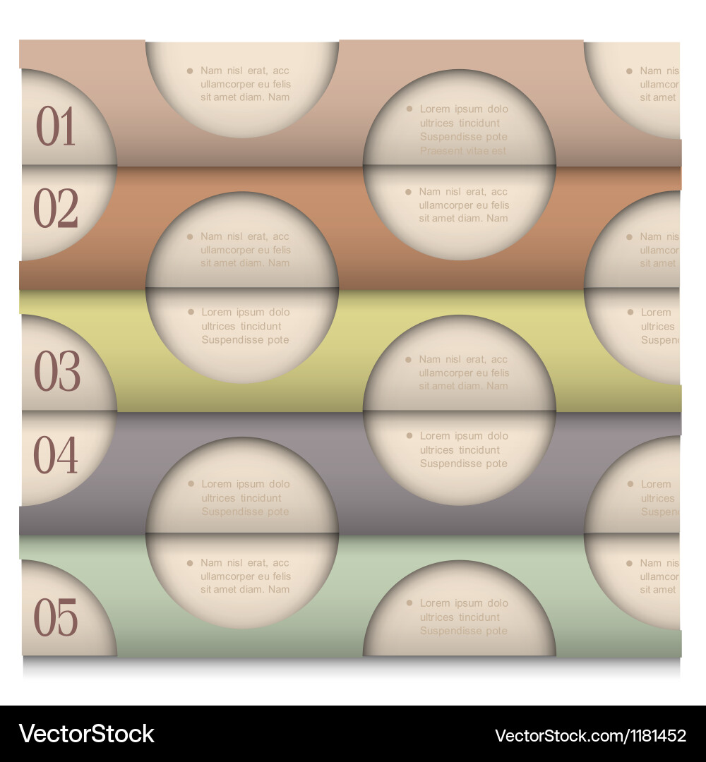 Retro design template with circles vector image