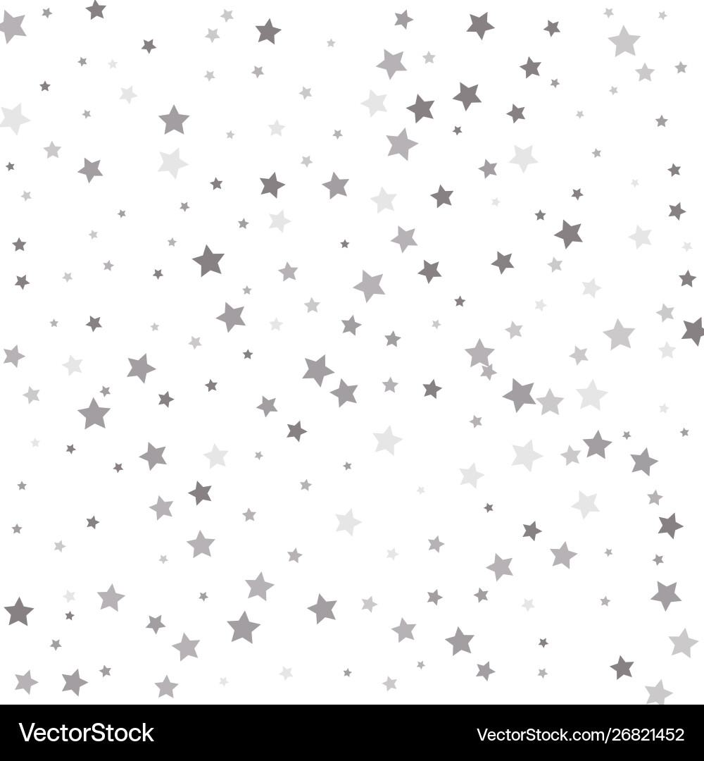 Silver stars on a square background christmas Silver stars on a square background christmas vector image