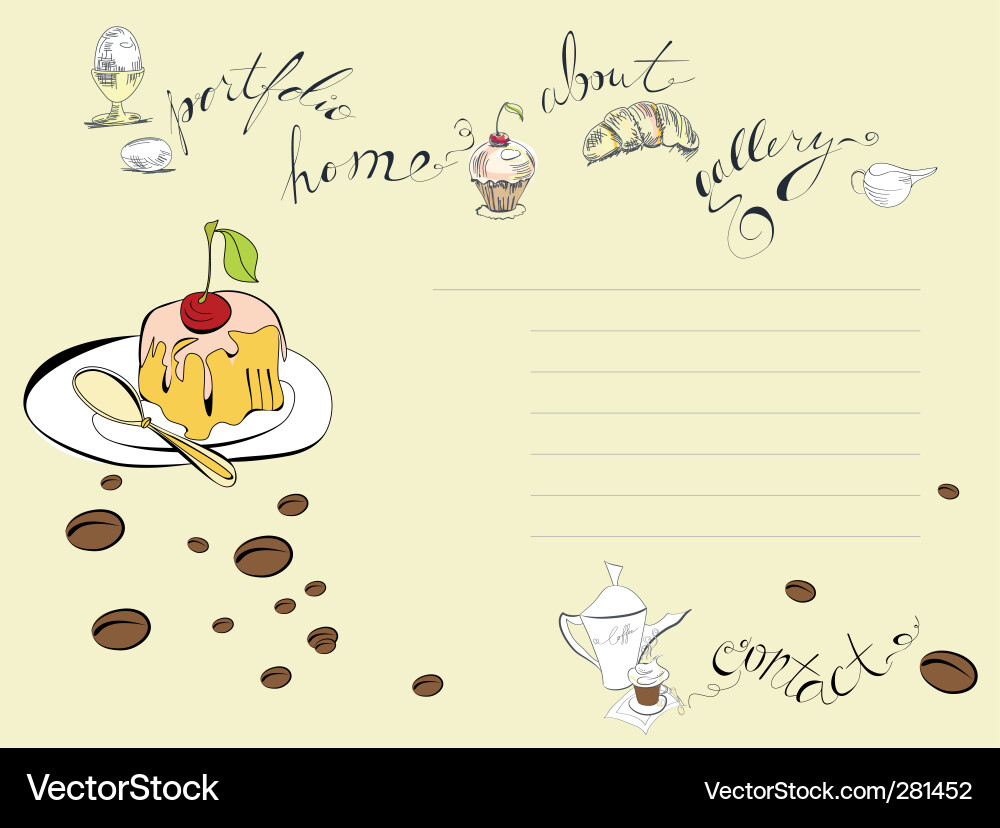 Template for web design vector image