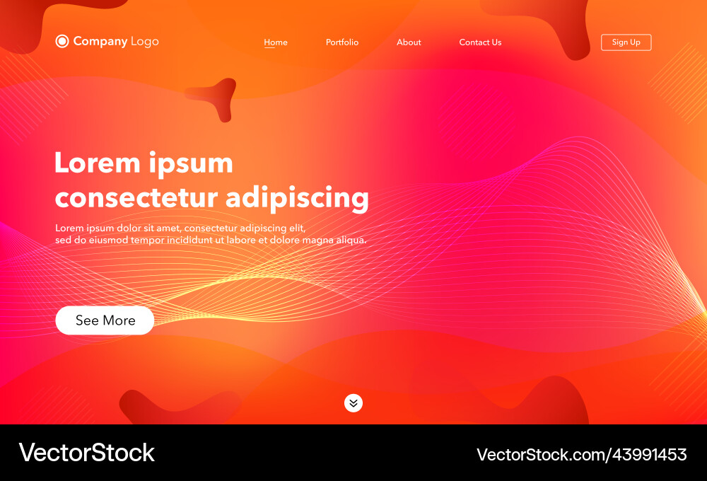 Abstract background website landing page template Vector Image