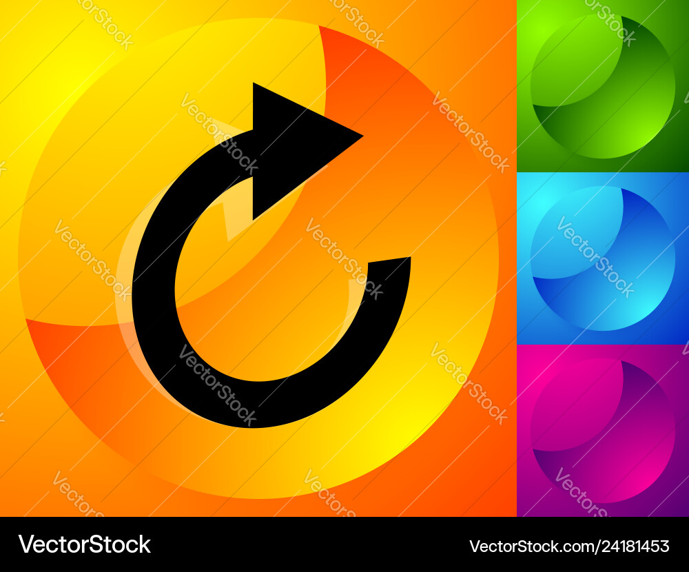 Circular arrow icon revolve rotate iteration Vector Image