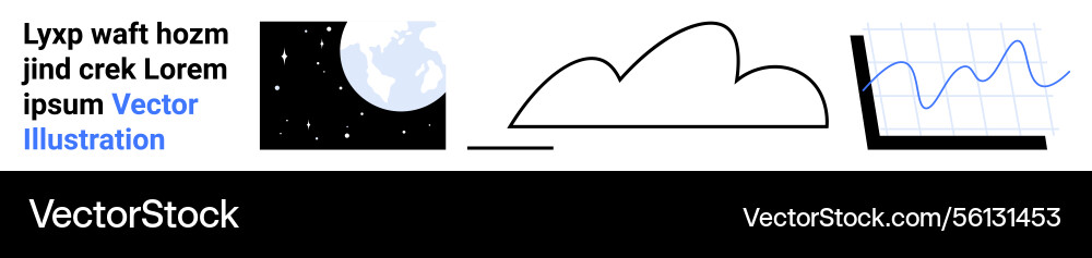 Cloud computing concept with earth shape Cloud computing concept with earth shape vector image