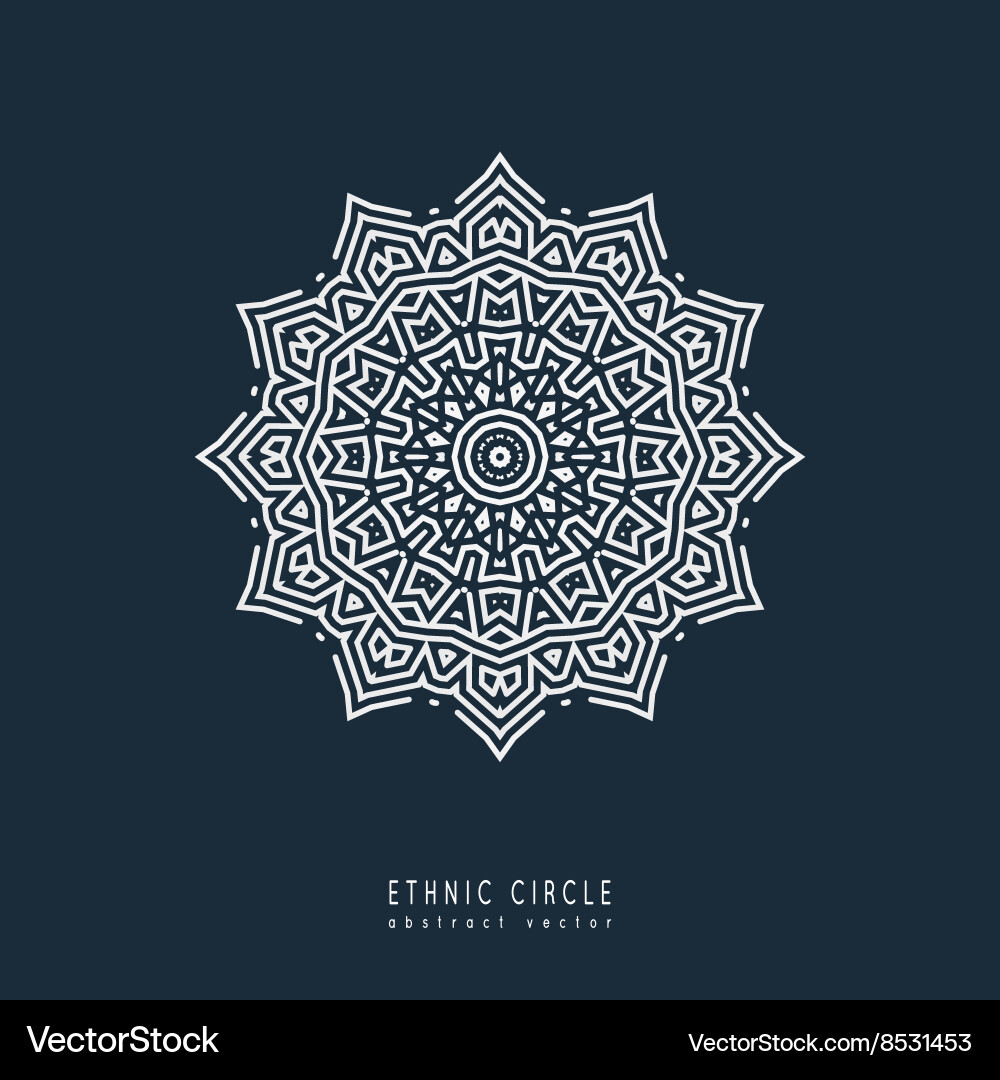 Ethnic mystical pattern with triangle and circles Ethnic mystical pattern with triangle and circles vector image