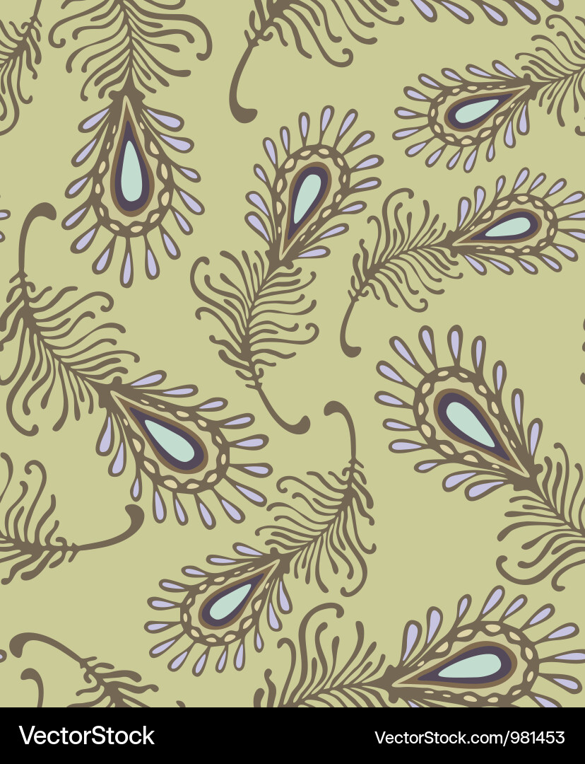 Feather pattern vector image