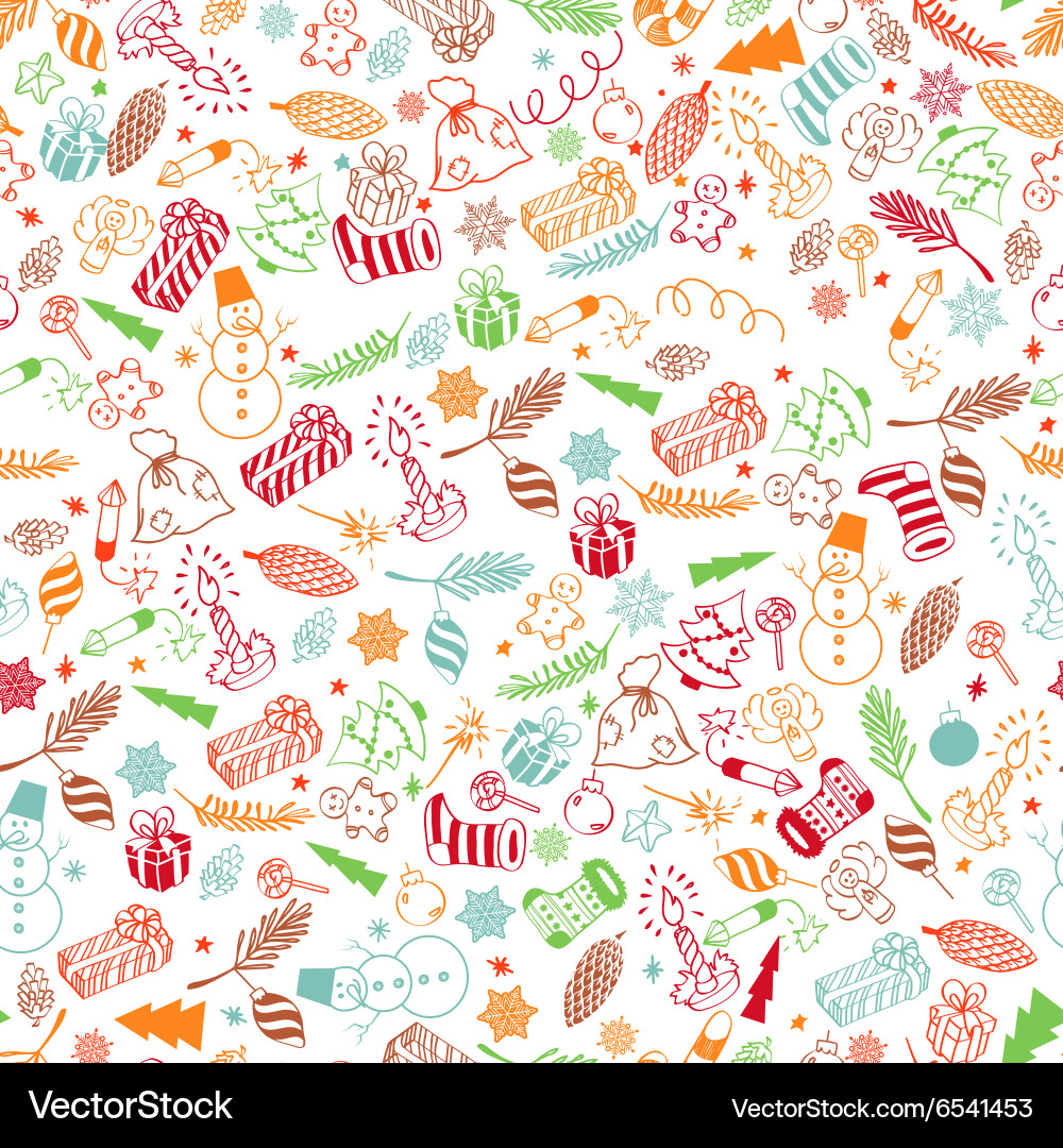 Festive Christmas Pattern Vector Image
