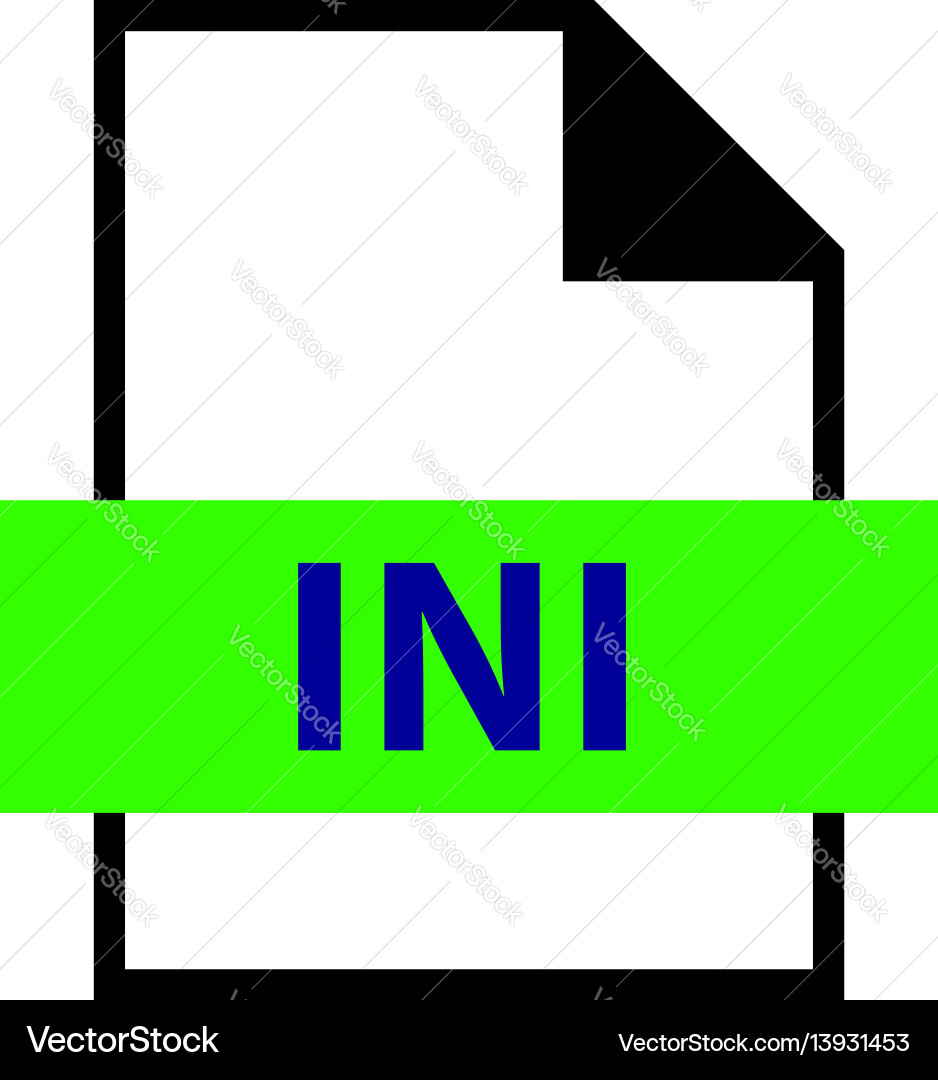 File name extension ini type vector image