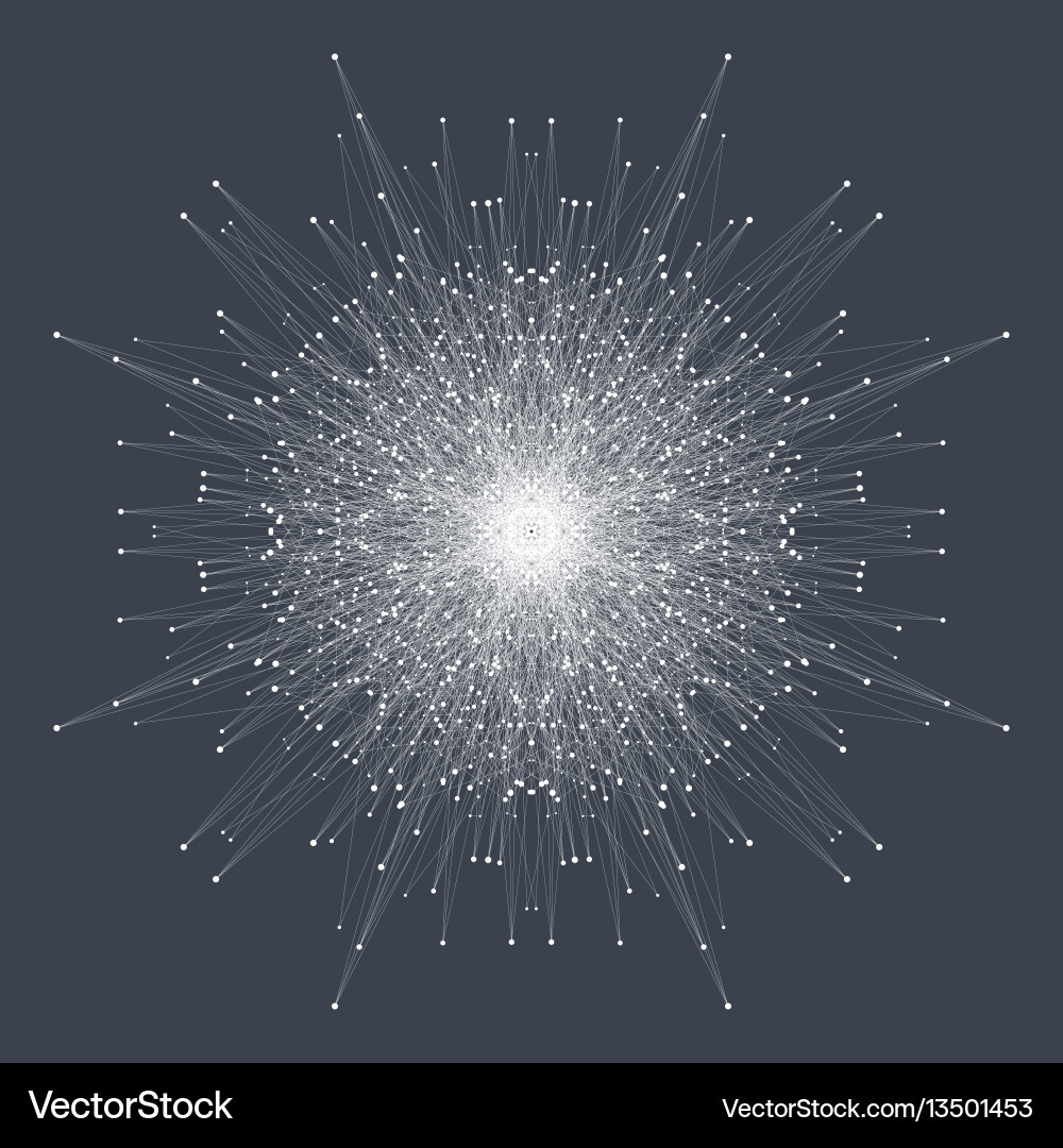 Fractal Element mit verbundenen Leitungen und Punkten groß Fractal Element mit verbundenen Leitungen und Punkten groß vektorbild