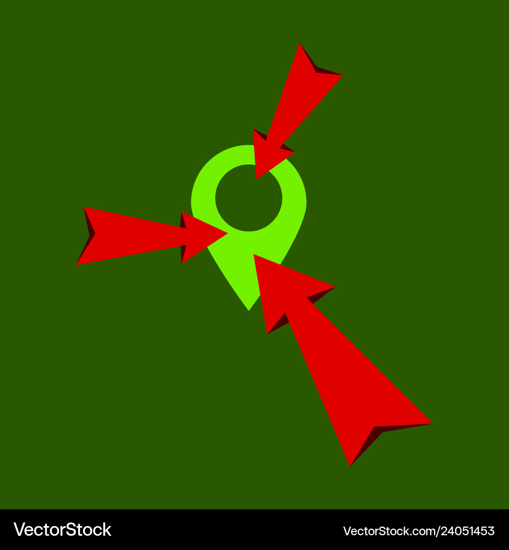 Geo location targeting with gps positioning vector image