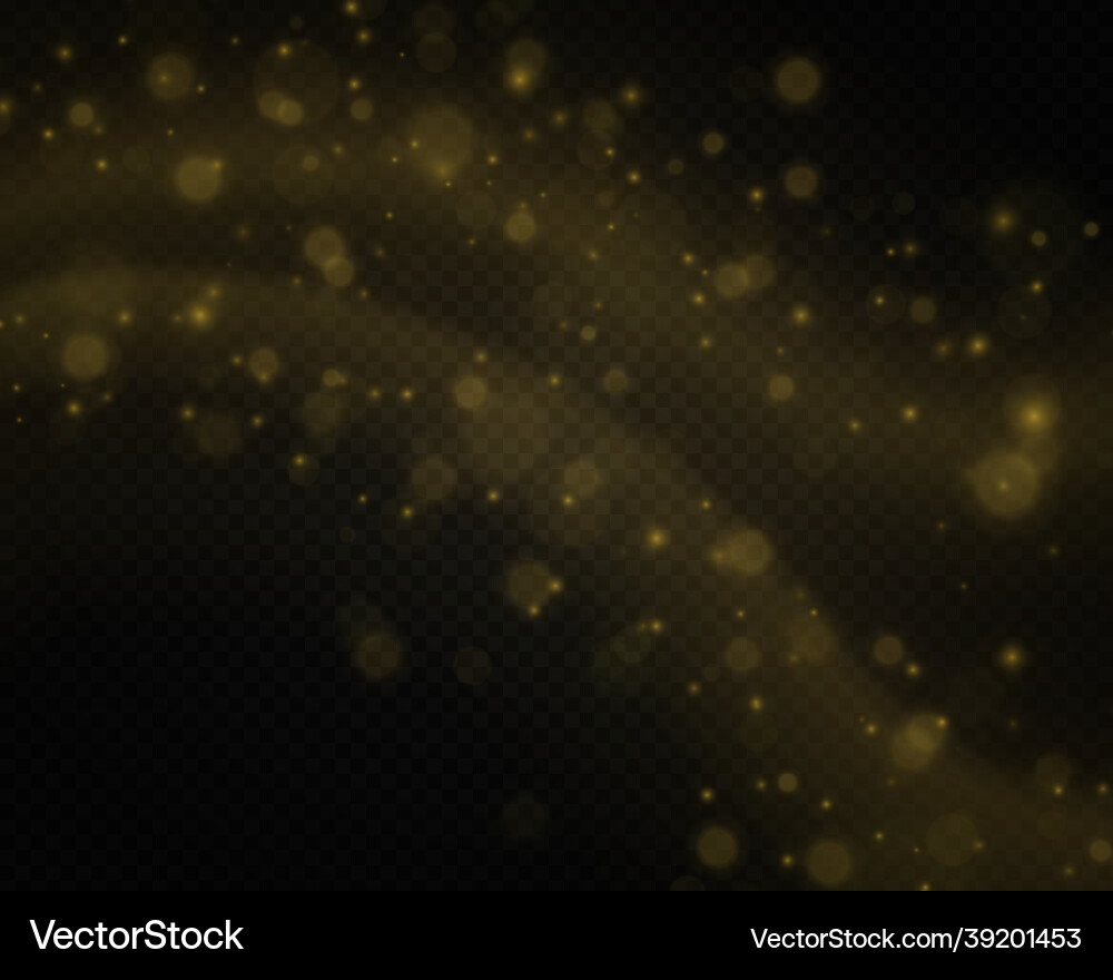 Light line bokeh dynamic golden waves dust Light line bokeh dynamic golden waves dust vector image