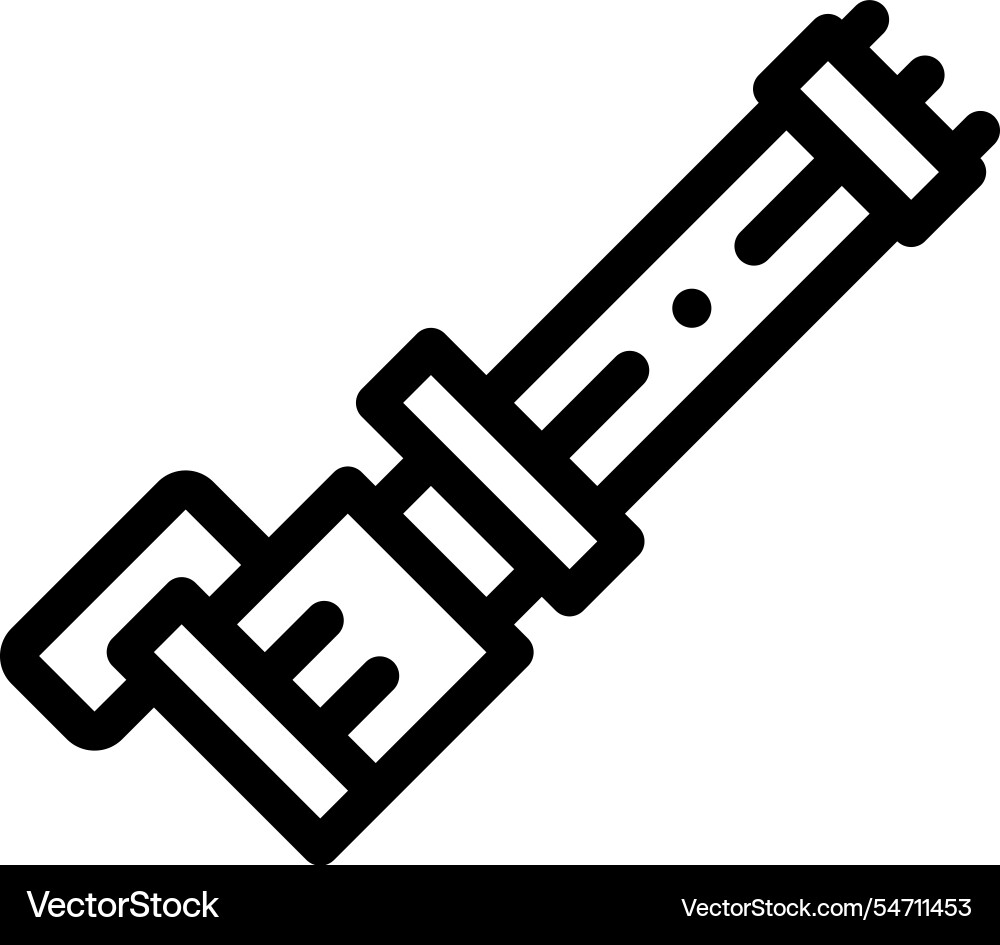 Machine learning icon thin linear style design Machine learning icon thin linear style design vector image