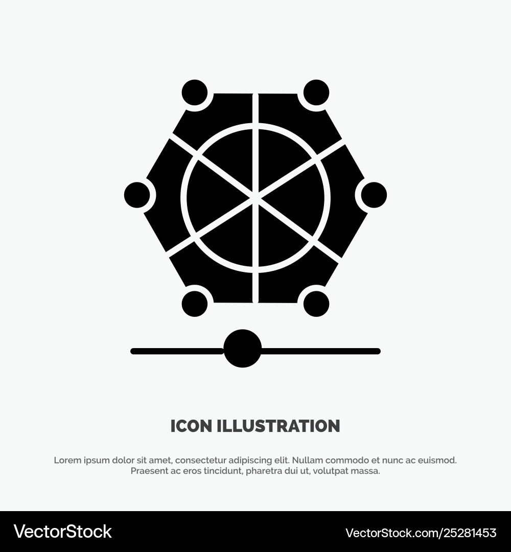 Machine learning language data solid glyph icon Vector Image