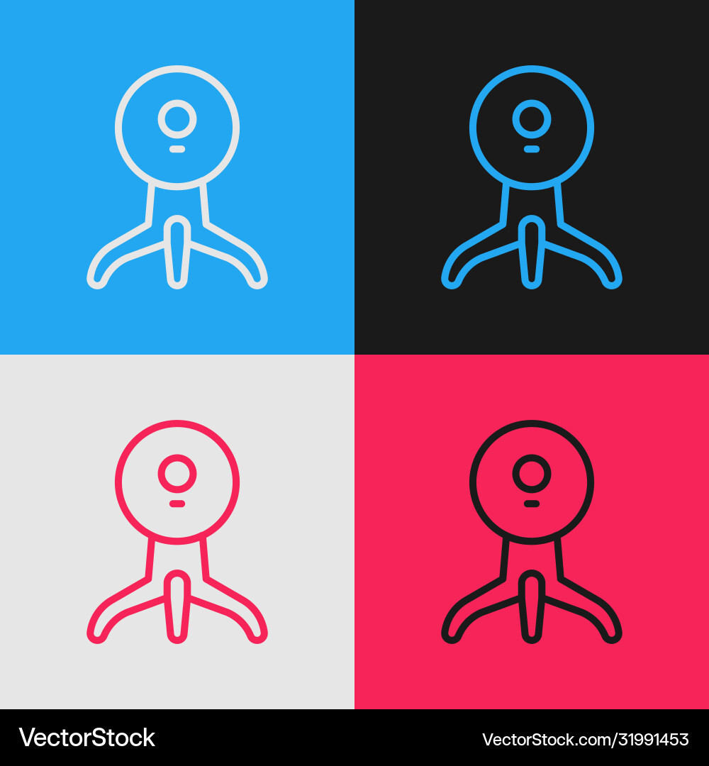 Pop art line web camera icon isolated on color Pop art line web camera icon isolated on color vector image
