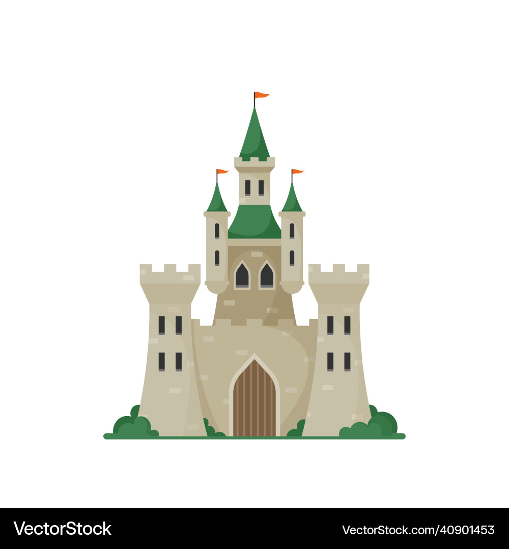 Princess castle isolated on white background – Royalty-Free Vector |  VectorStock, image size:1000x1078