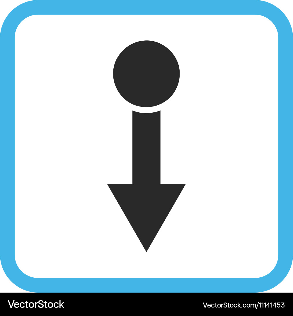 Pull down icon in a frame Vector Image