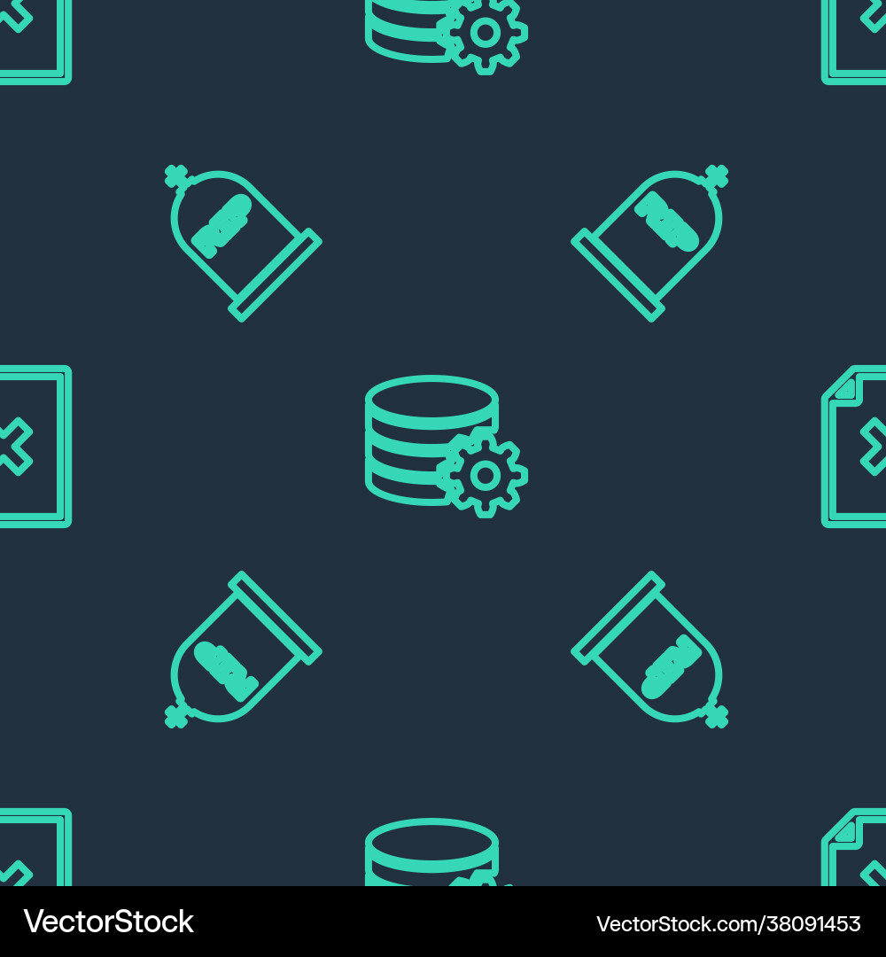 Set line setting database server tombstone Set line setting database server tombstone vector image