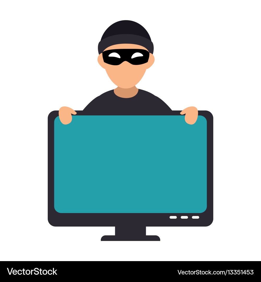System hacker character icon vector image