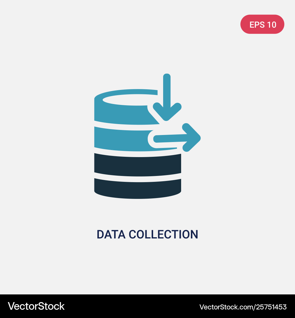 Two color data collection icon from user Two color data collection icon from user vector image