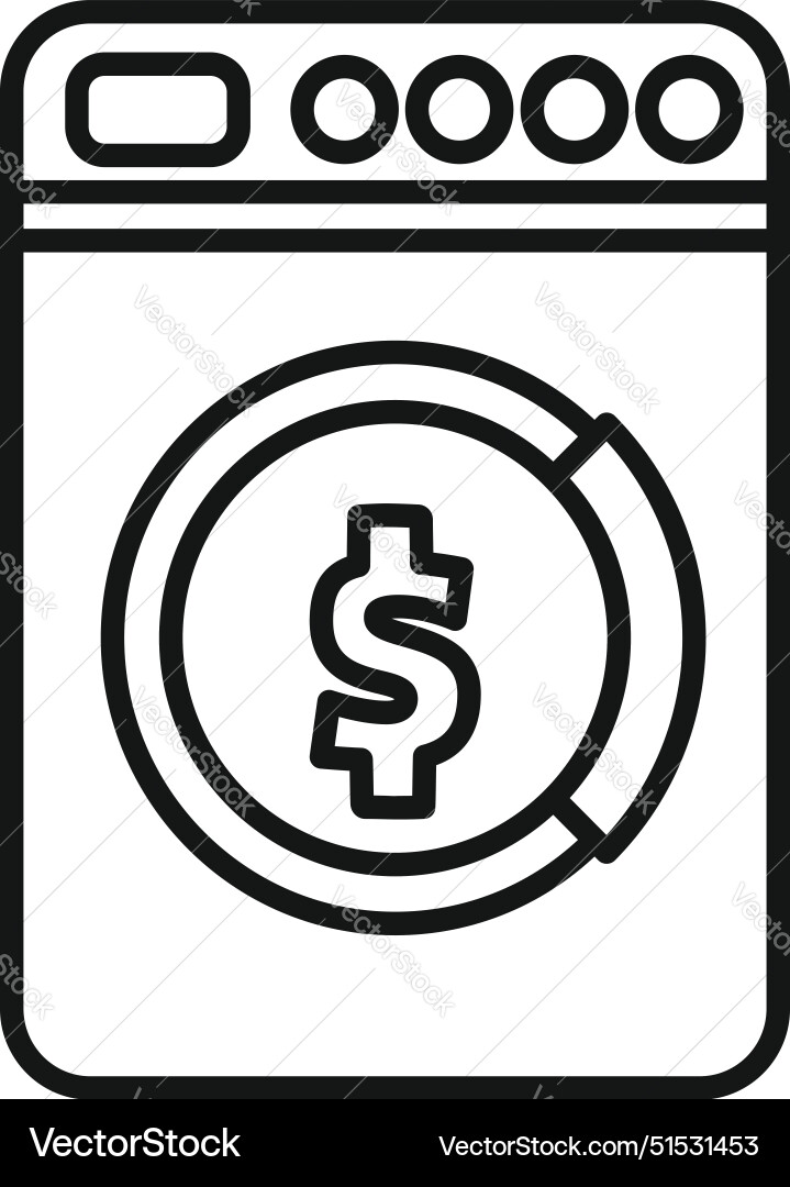 Washing machine finance money laundering Vector Image