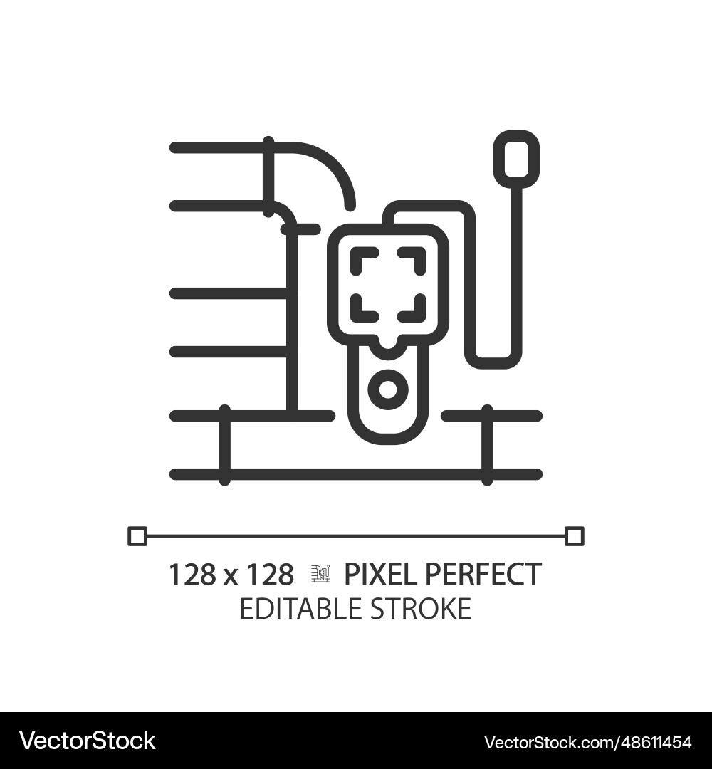 2d customizable thin linear black pipeline 2d customizable thin linear black pipeline Vector Image