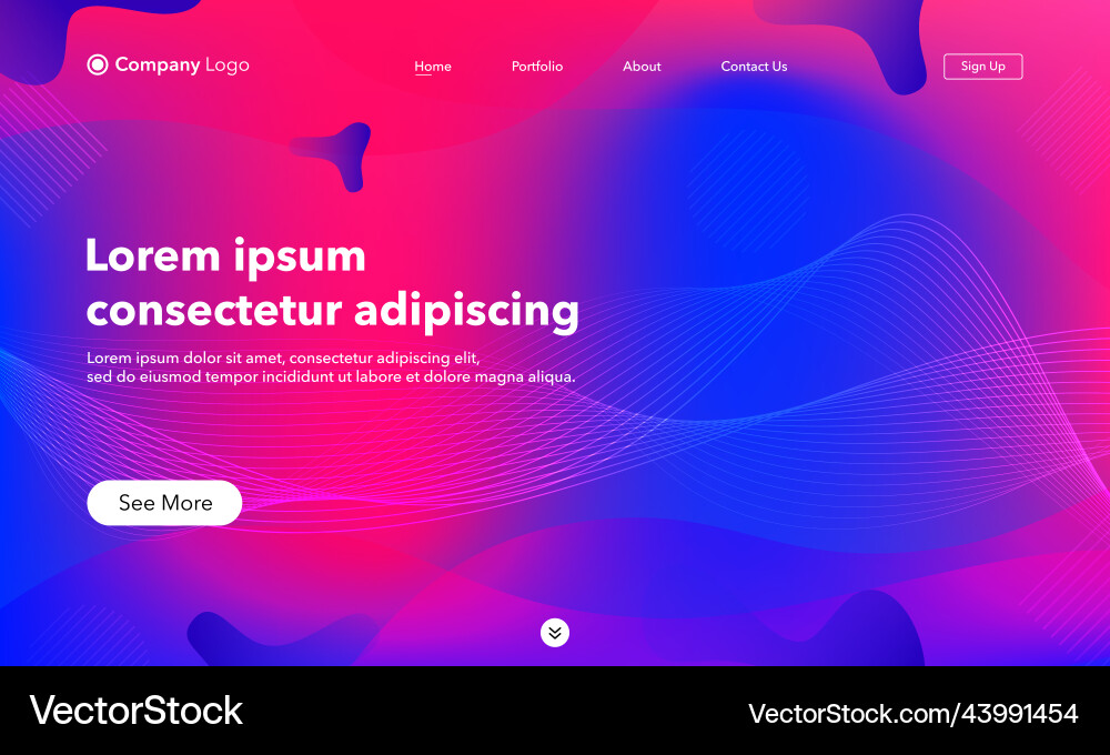 Abstract background website landing page template Abstract background website landing page template vector image