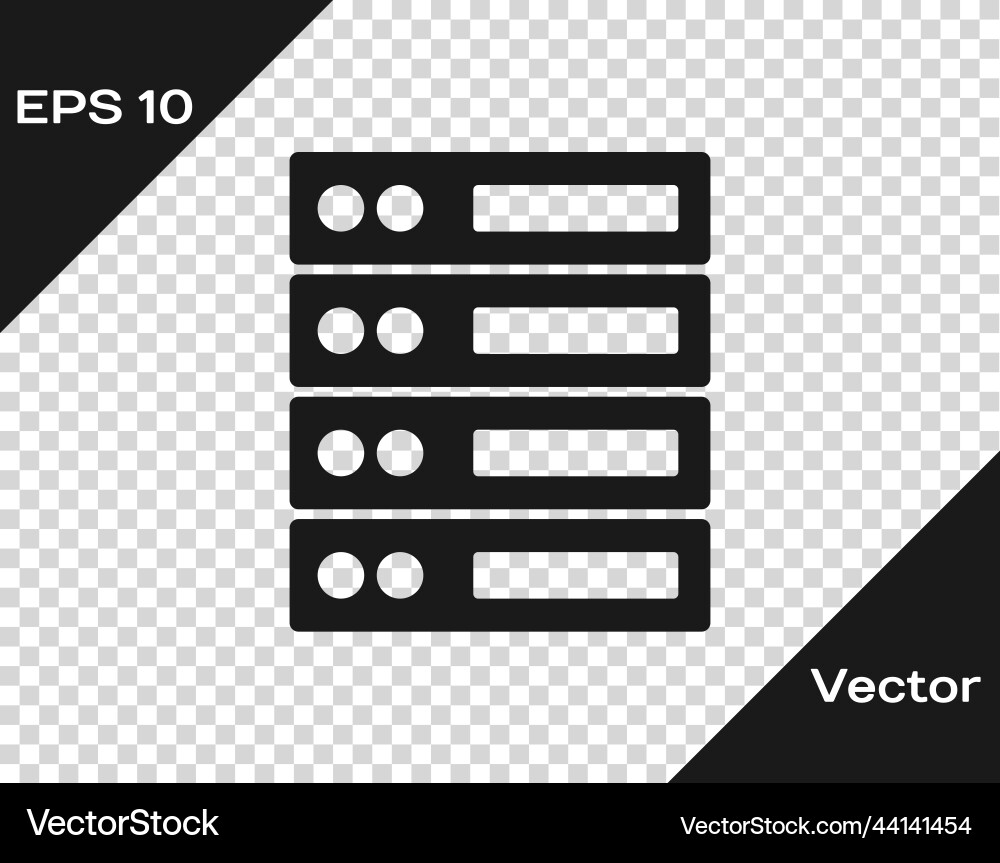Black server data web hosting icon isolated Vector Image