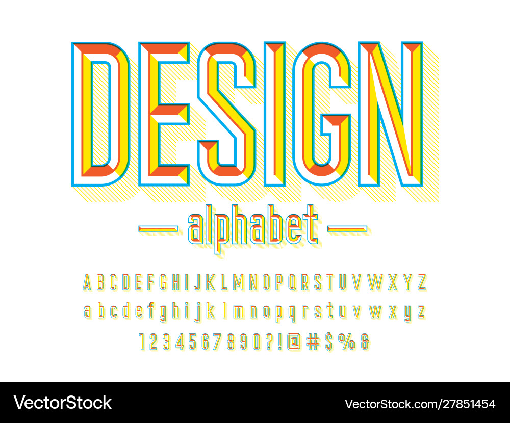 Chisel font vector image