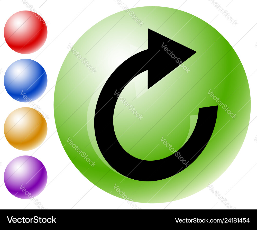 Circular arrow icon revolve rotate iteration Circular arrow icon revolve rotate iteration vector image