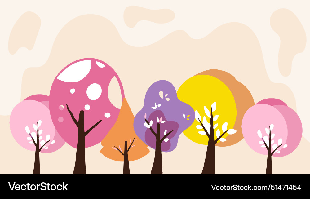 Colorful colourful spring background with flowers Vector Image
