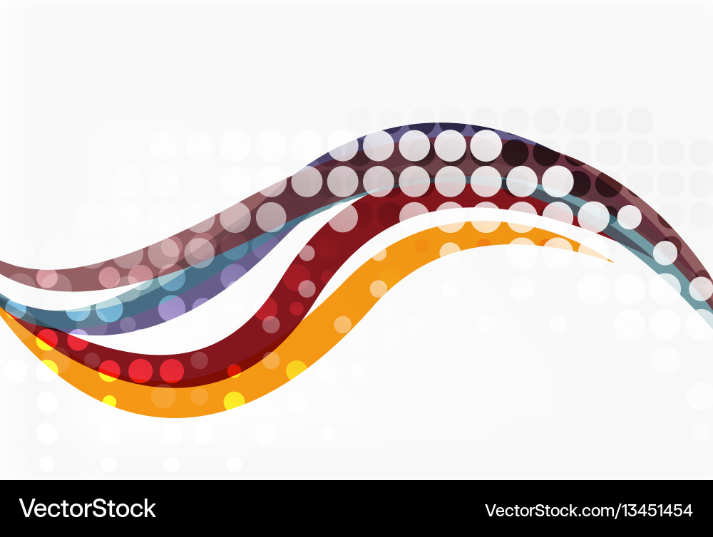 Dotted Curve Waves Background Vector Image