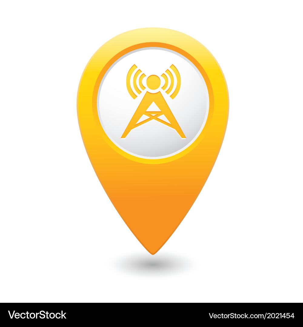 Funkkartenpointer Icon vektorbild