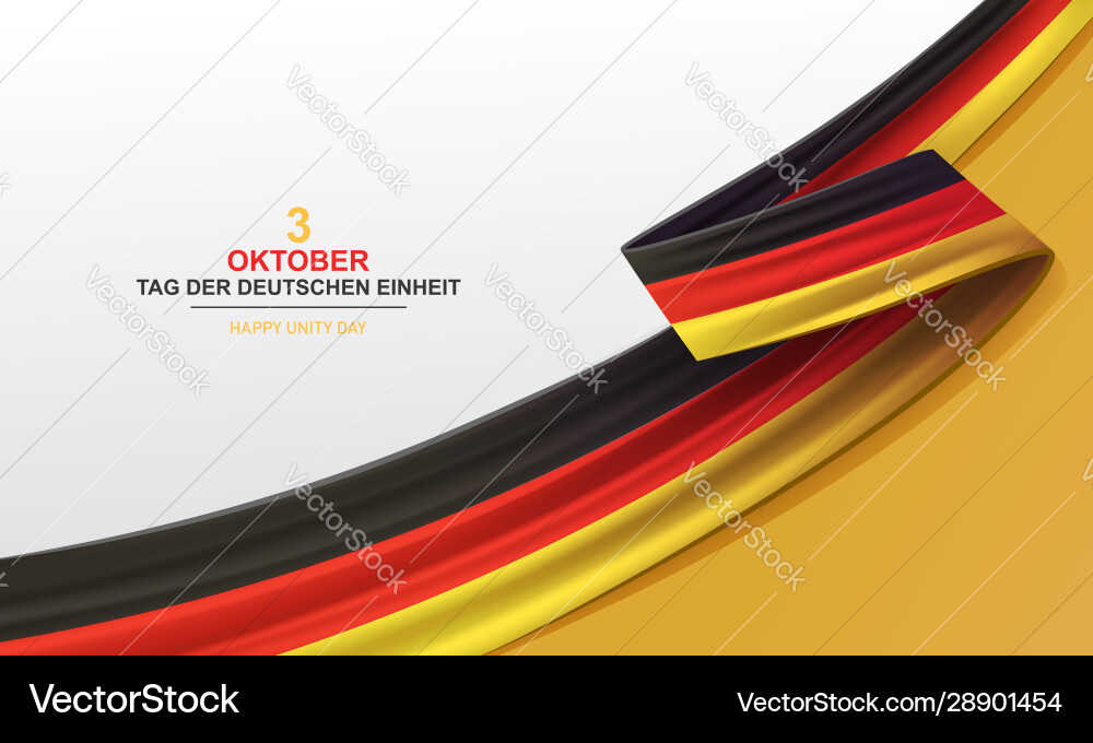 Germany happy unity day Royalty Free Vector Image