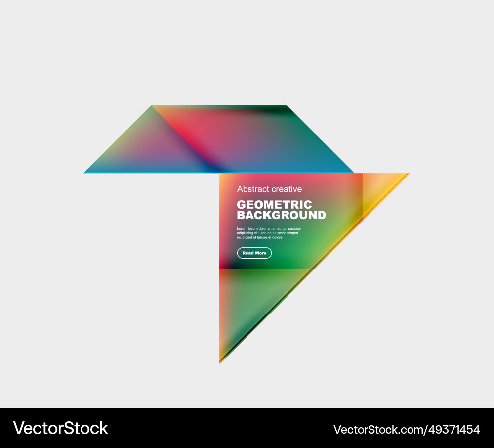 Gradient triangles abstract background Vector Image
