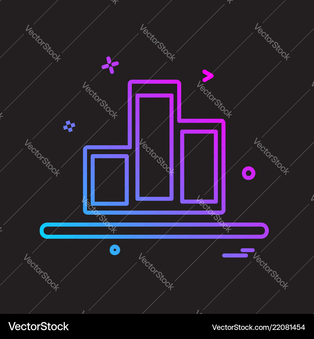 Graph icon design Vector Image