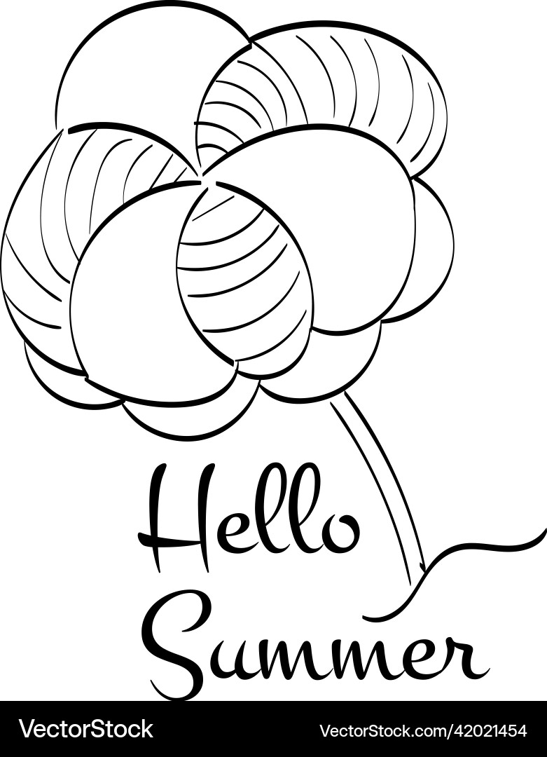 Hand drawn hello summer background for print Hand drawn hello summer background for print vector image