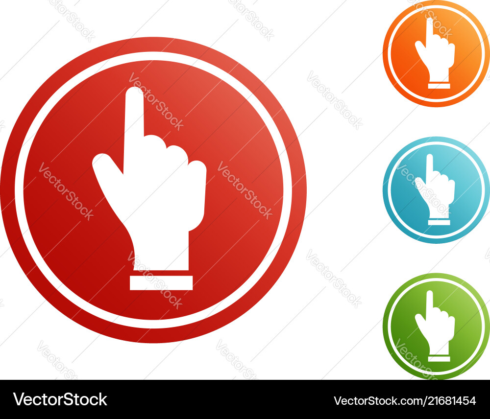 Hand icon pointer set template Hand icon pointer set template vector image