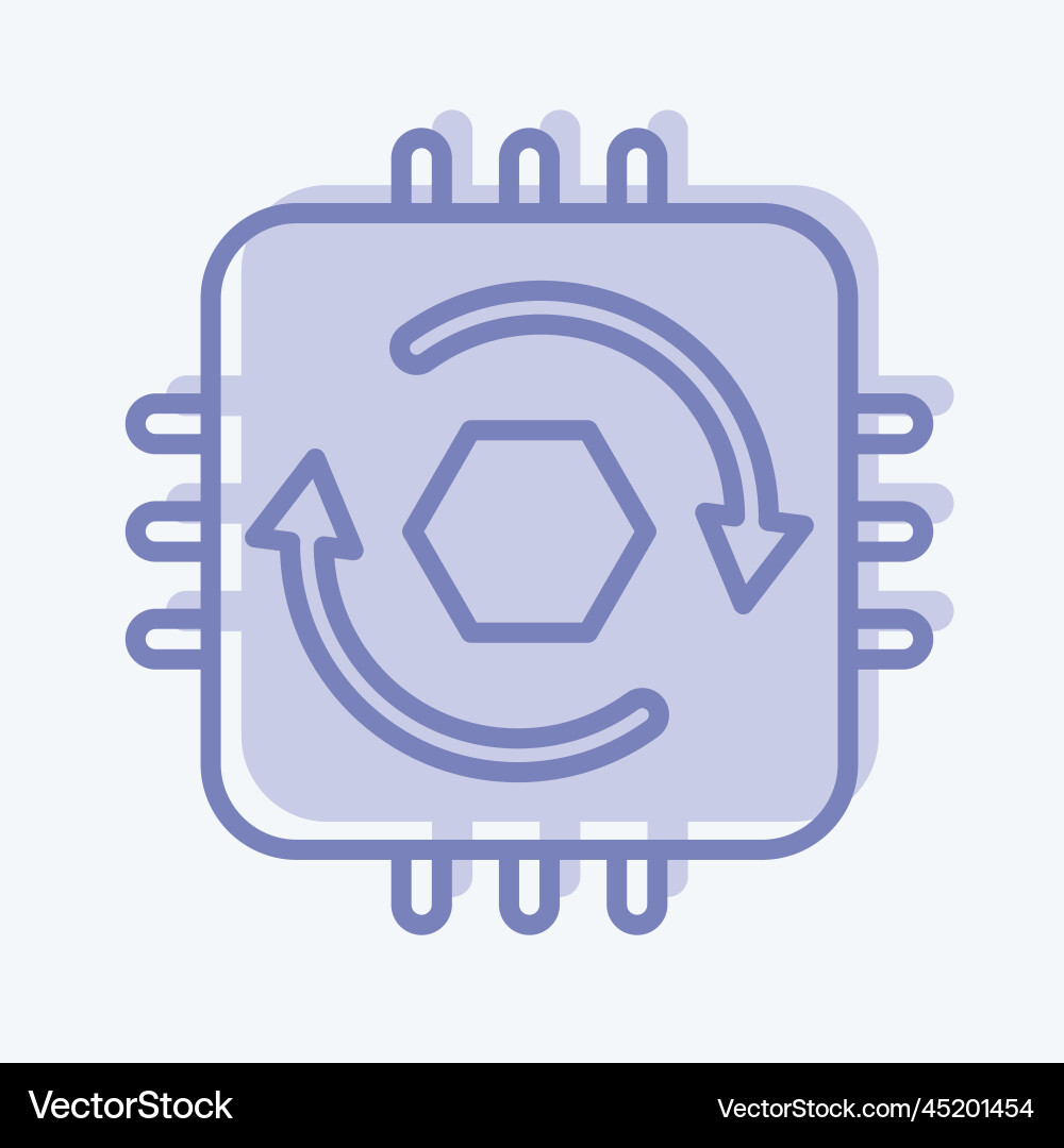 Icon temporal cycle consistency related Vector Image