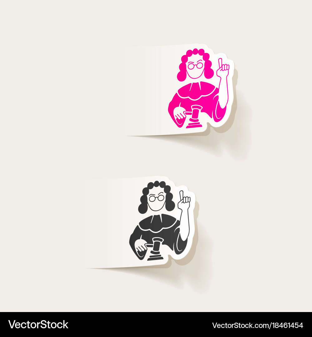 Realistic design element judge vector image