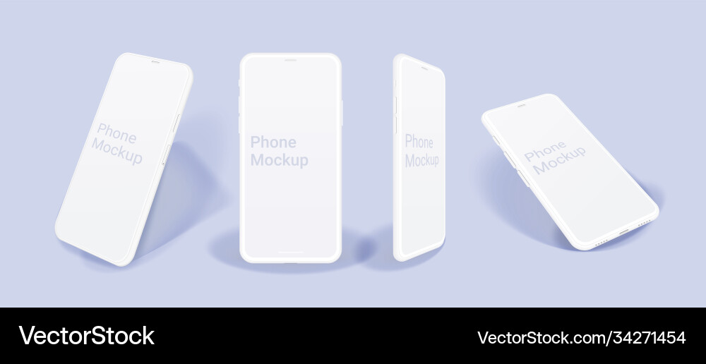 Realistische Telefon mockup Ton Mobile Set Konzept Realistische Telefon mockup Ton Mobile Set Konzept vektorbild