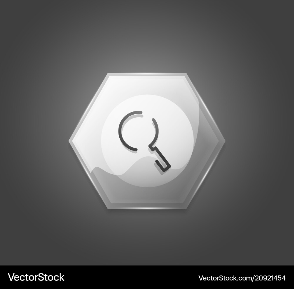 Search magnifier web button magnify icon modern Search magnifier web button magnify icon modern vector image