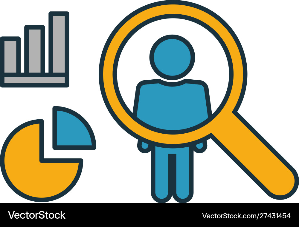 User Behavior Icon - Data Analysis vector image