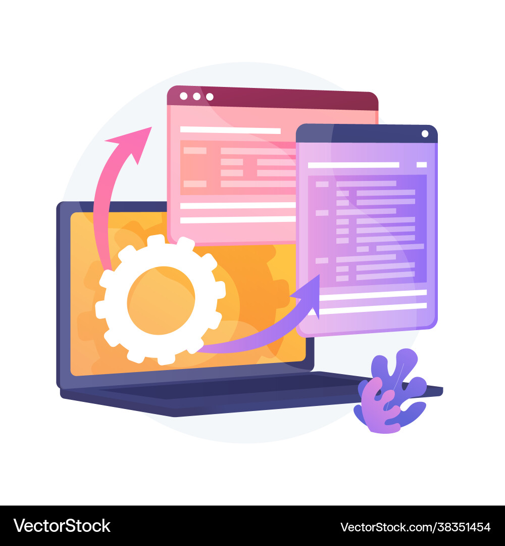 Web page visualization concept metaphor Web page visualization concept metaphor vector image