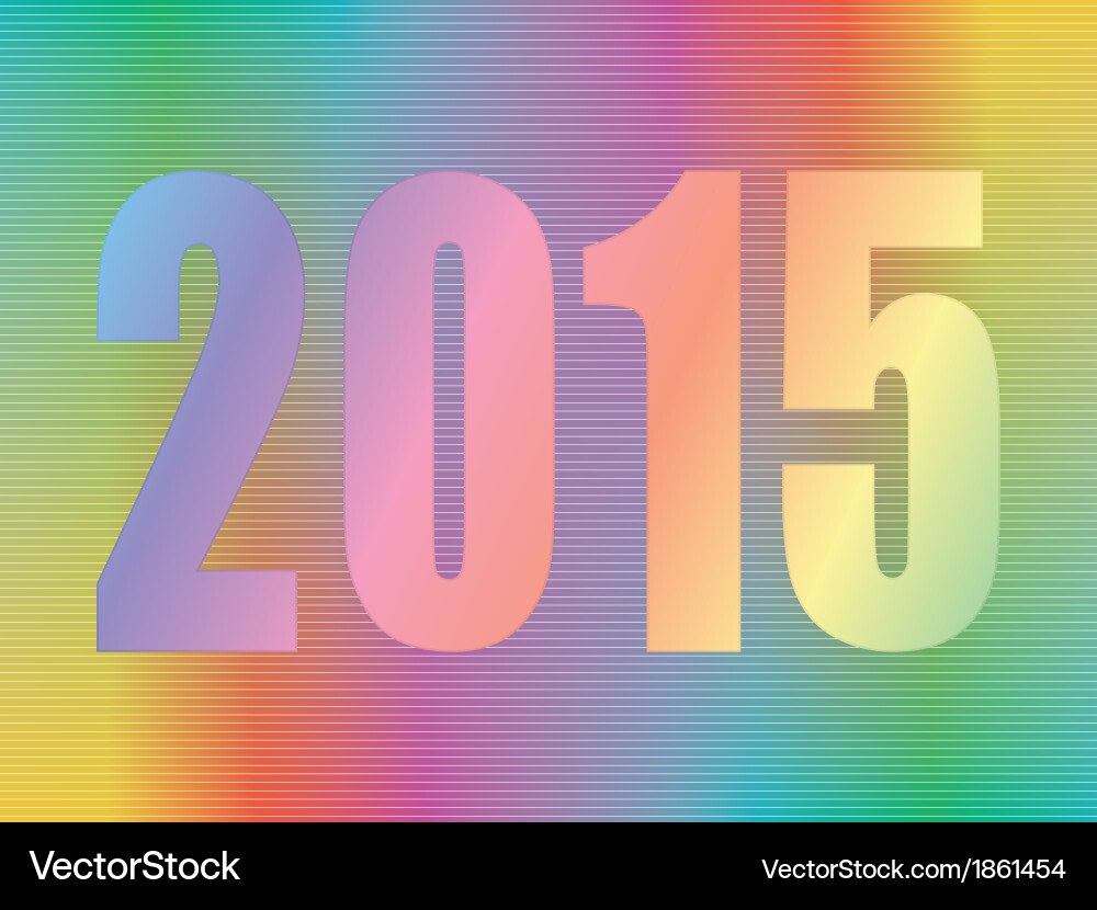 Year 2015 hologram Vector Image