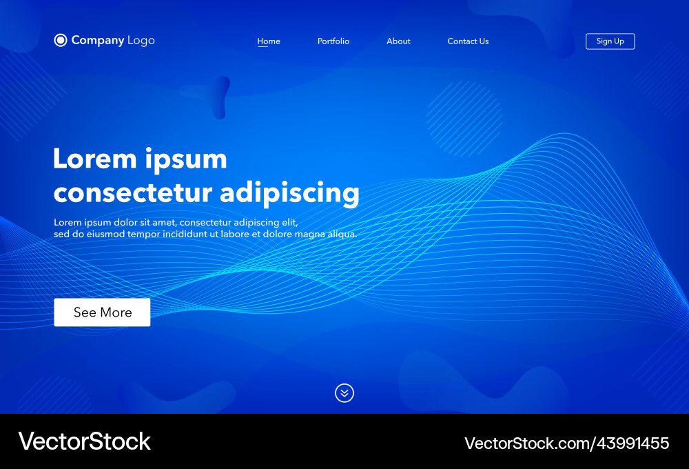 Abstract background website landing page template Abstract background website landing page template vector image