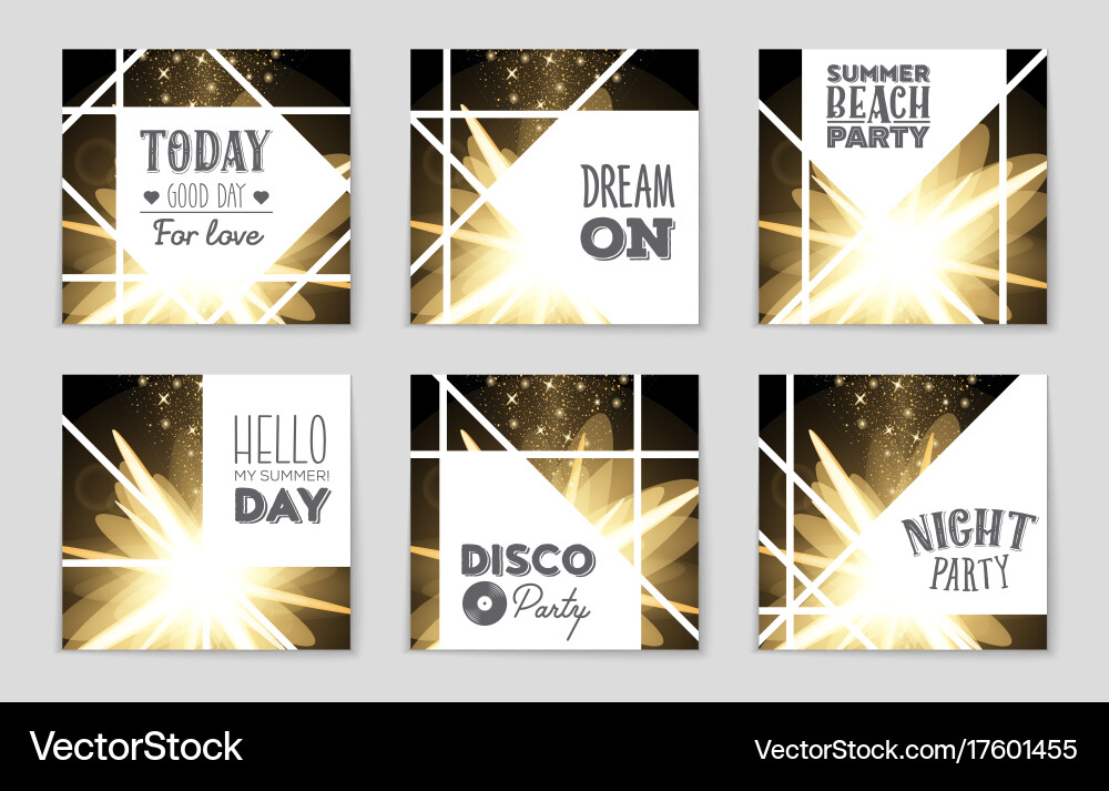 Abstract layout background set for art Vector Image