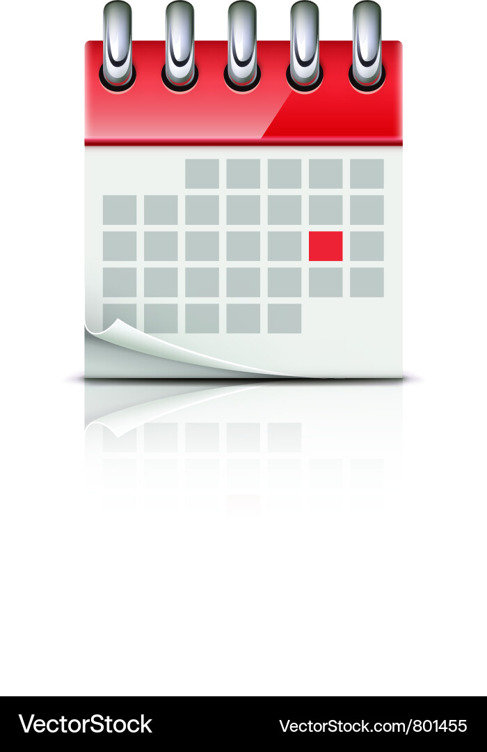 Calendar Icon - Modern Style Vector Image