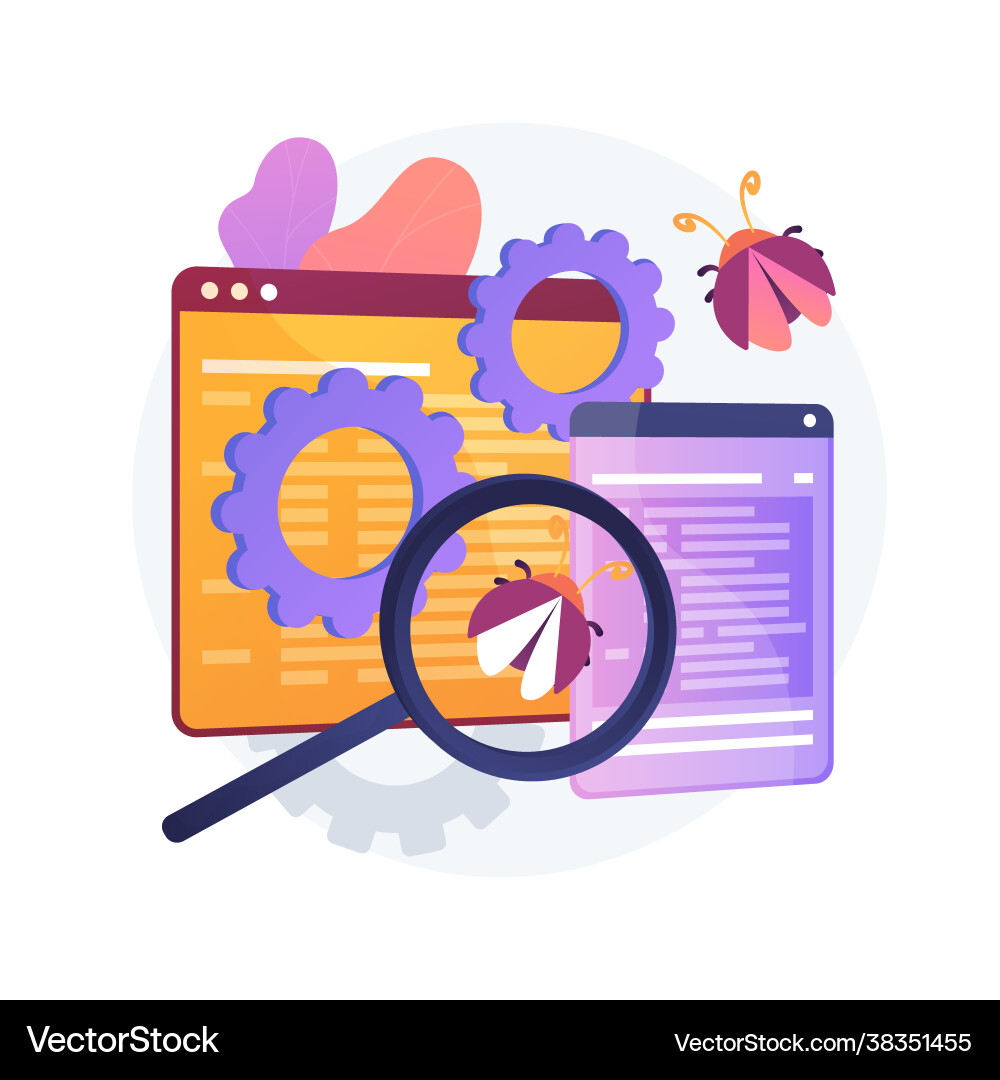 Debugging firewall concept metaphor vector image